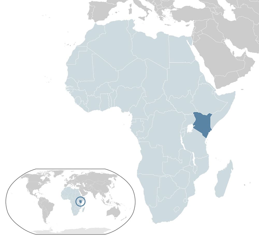 Printable Kenya On Africa Map