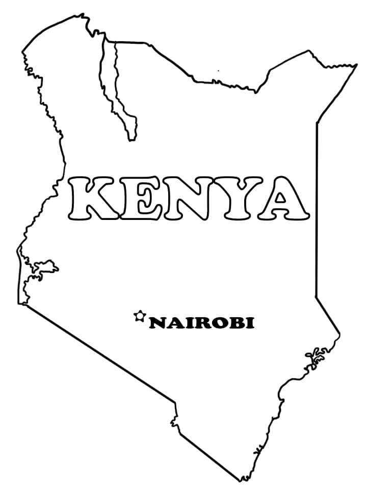 Printable Kenya On Map
