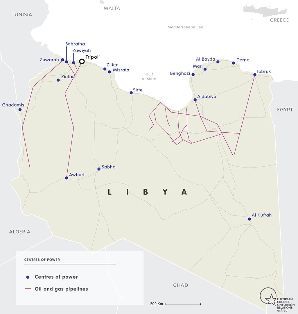 Printable Libya Oil And Gas Map