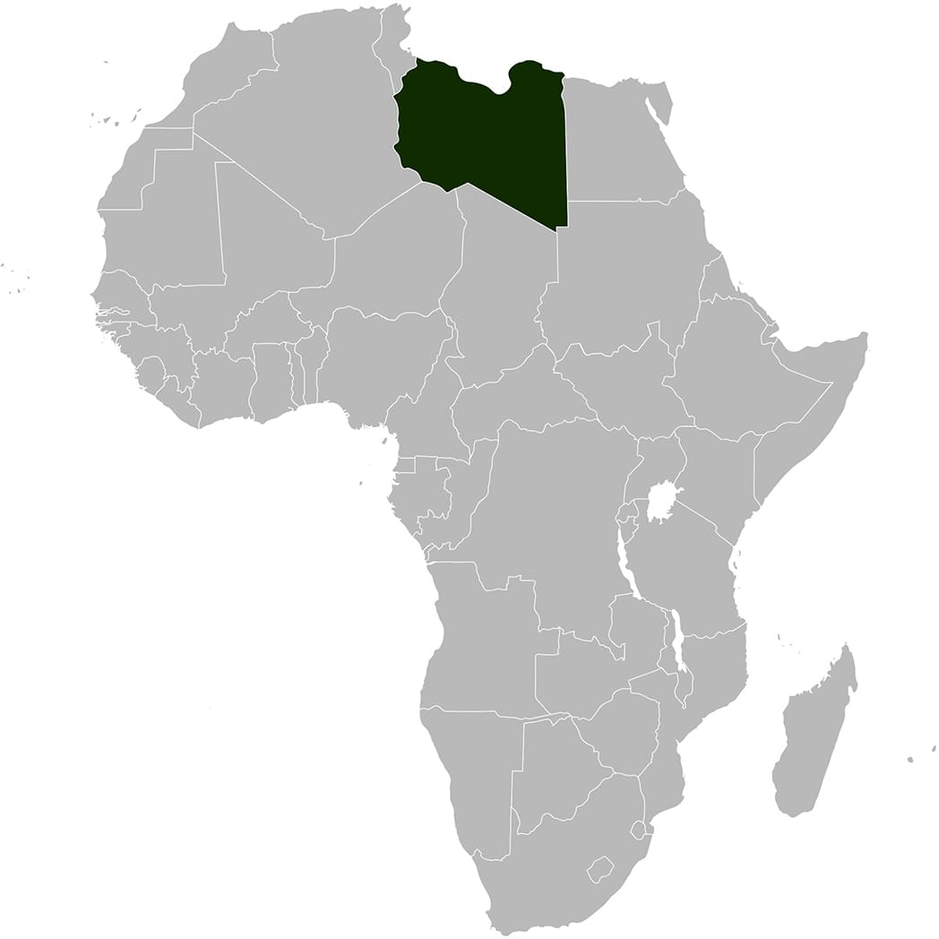 Printable Libya On Africa Map