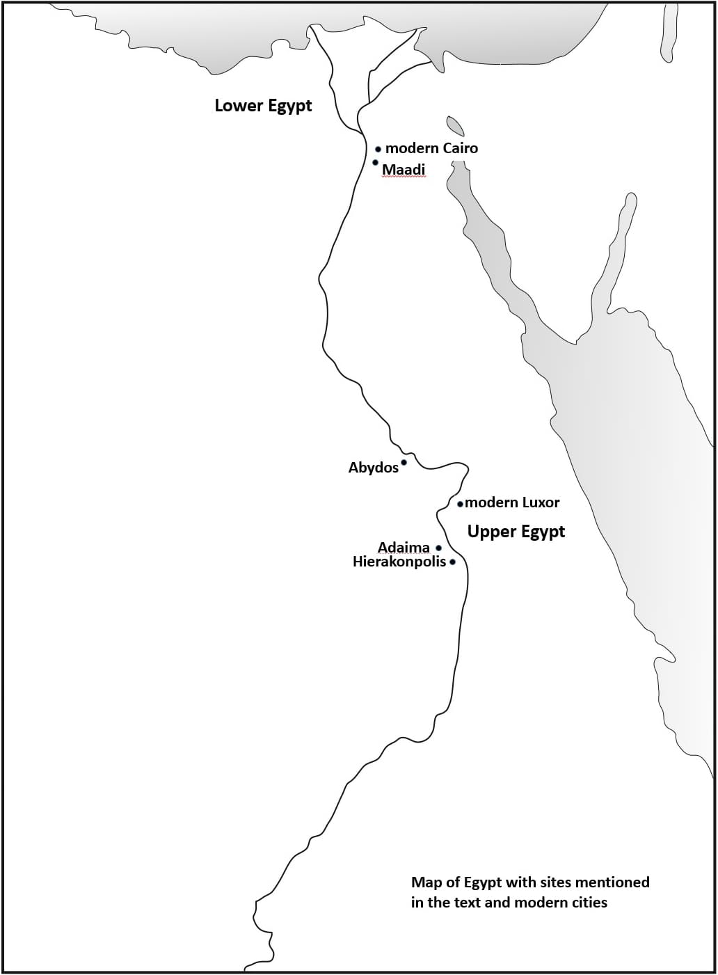 Printable Lower Egypt Map