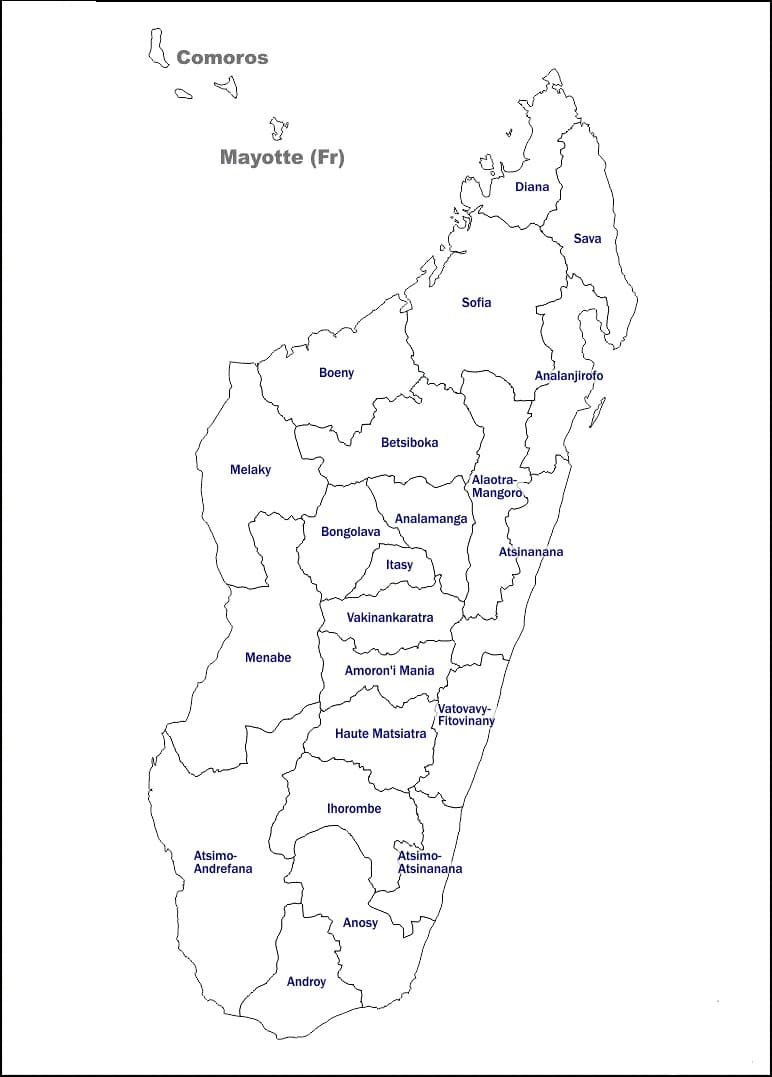 Printable Madagascar Capital Map