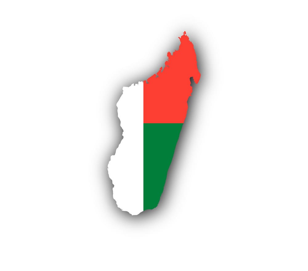 Printable Madagascar Flag Map