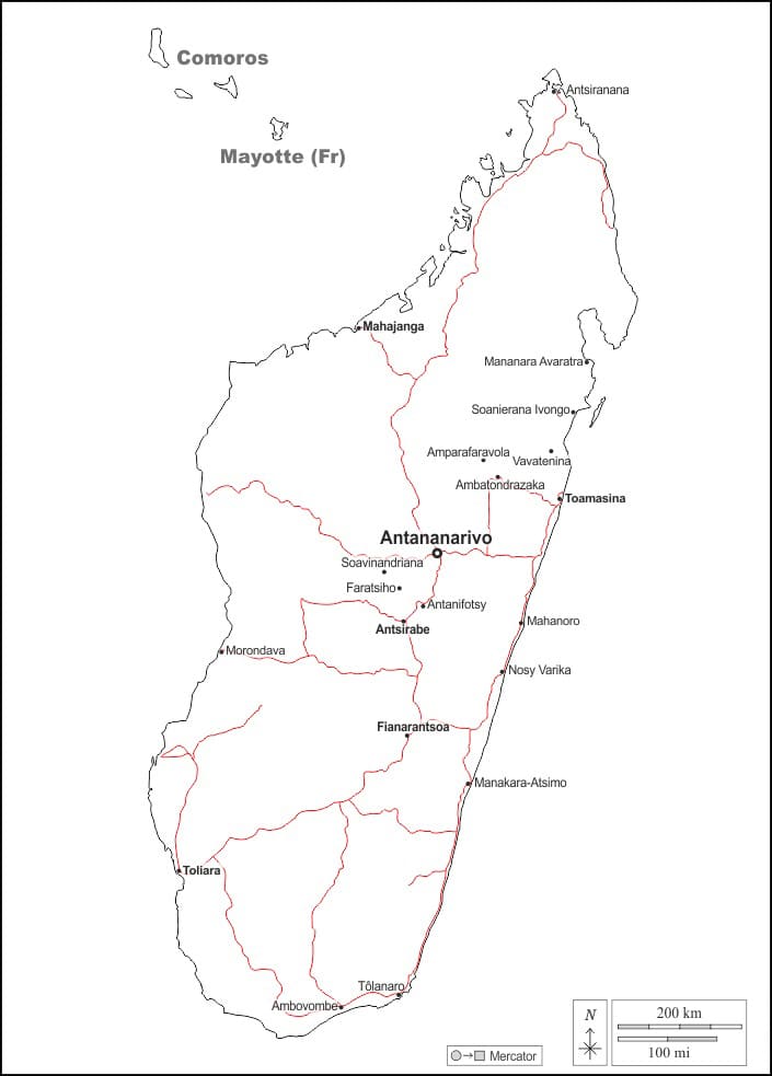 Printable Madagascar In Map