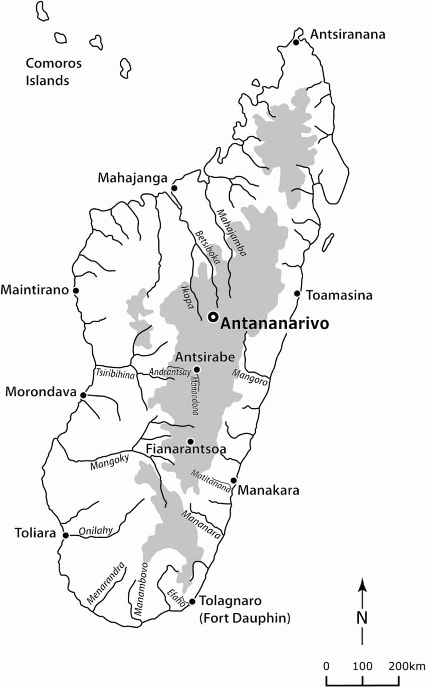 Printable Madagascar Map Outline
