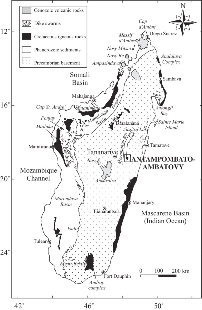 Printable Madagascar Regions Map