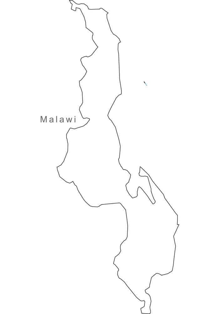 Printable Malawi Map Outline