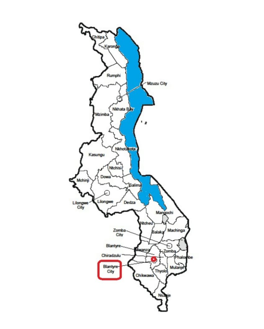 Printable Malawi Map With Capital
