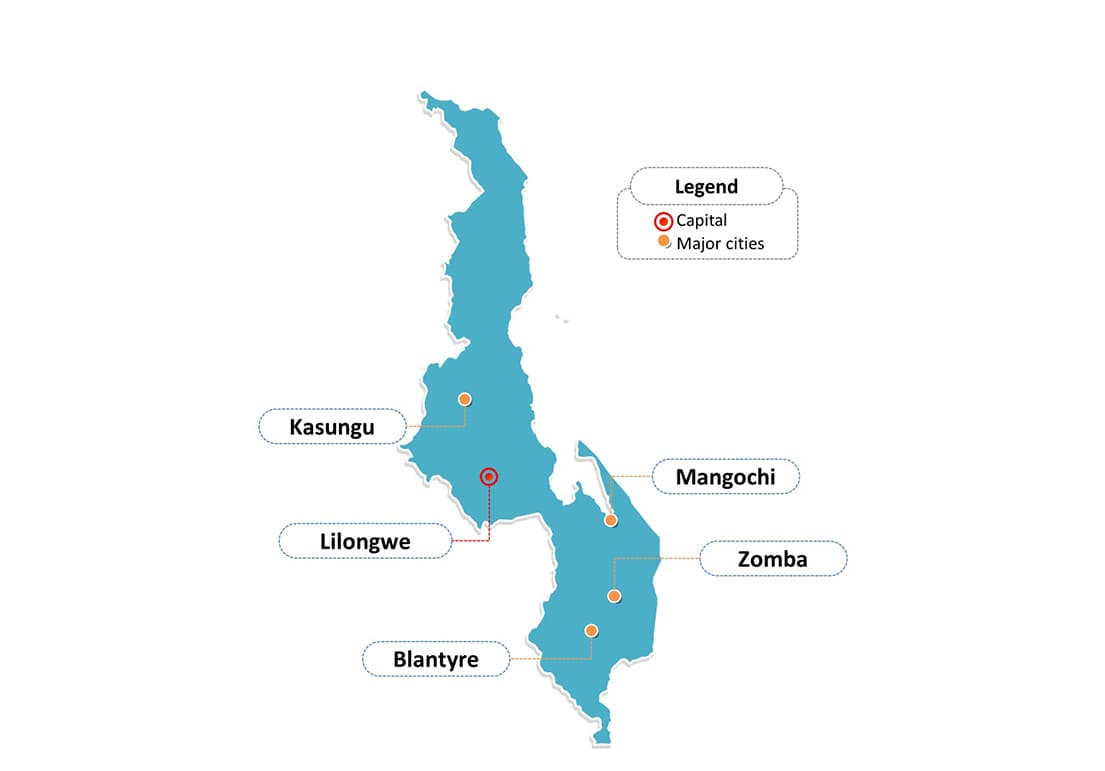 Printable Malawi Map