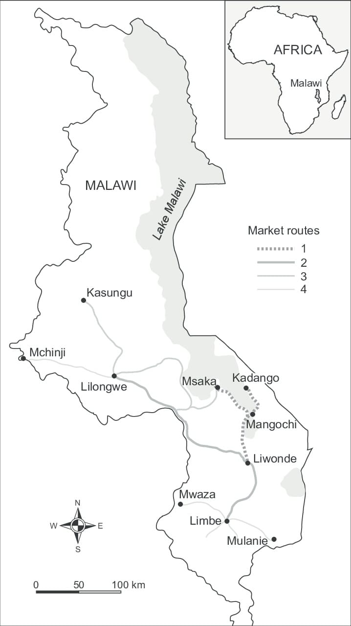 Printable Malawi Physical Map