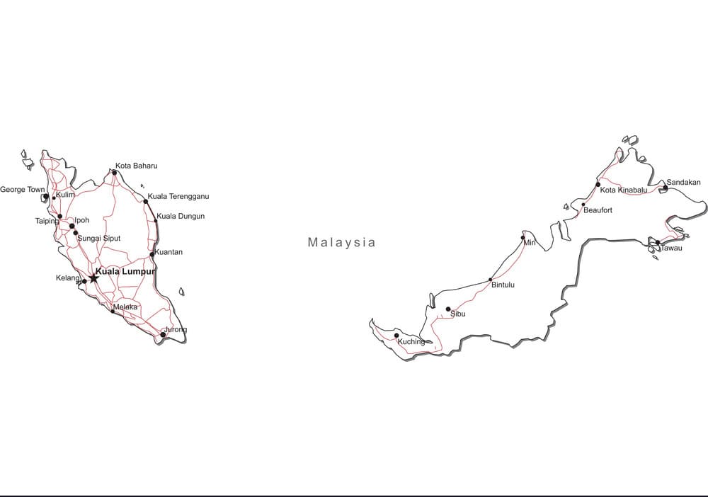 Printable Malaysia Capital Map