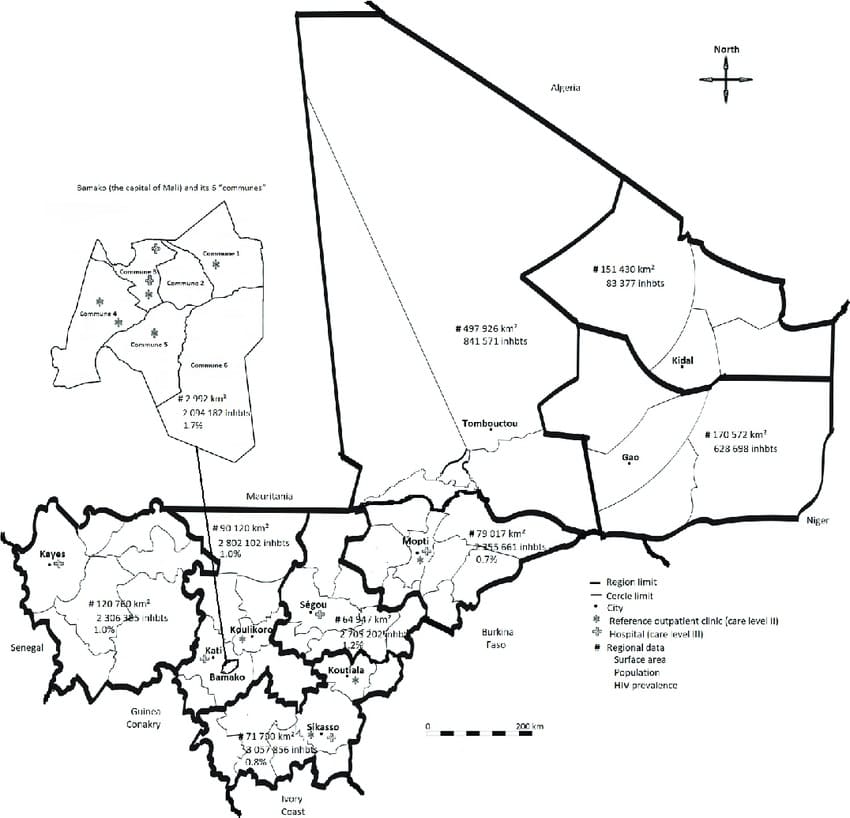 Printable Mali Capital Map