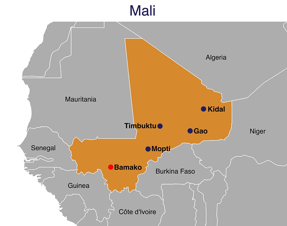 Printable Mali In Map
