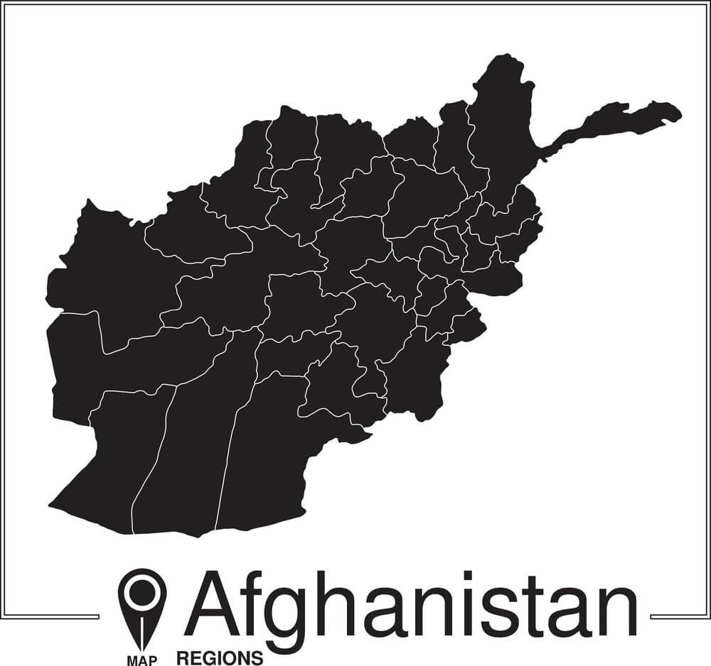Printable Map Afghanistan Region