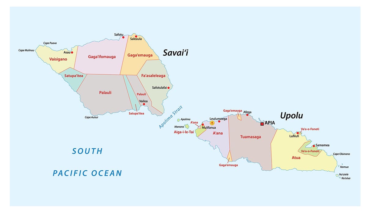 Printable Map American Samoa