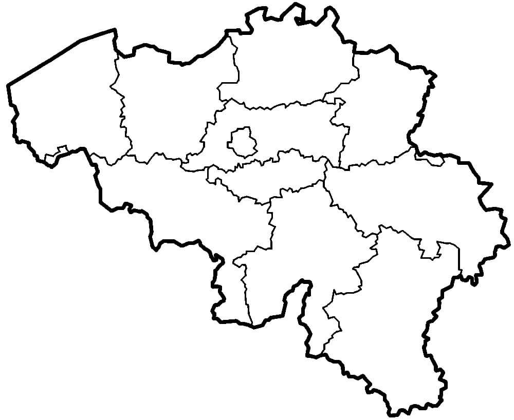 Printable Map Belgium Provinces