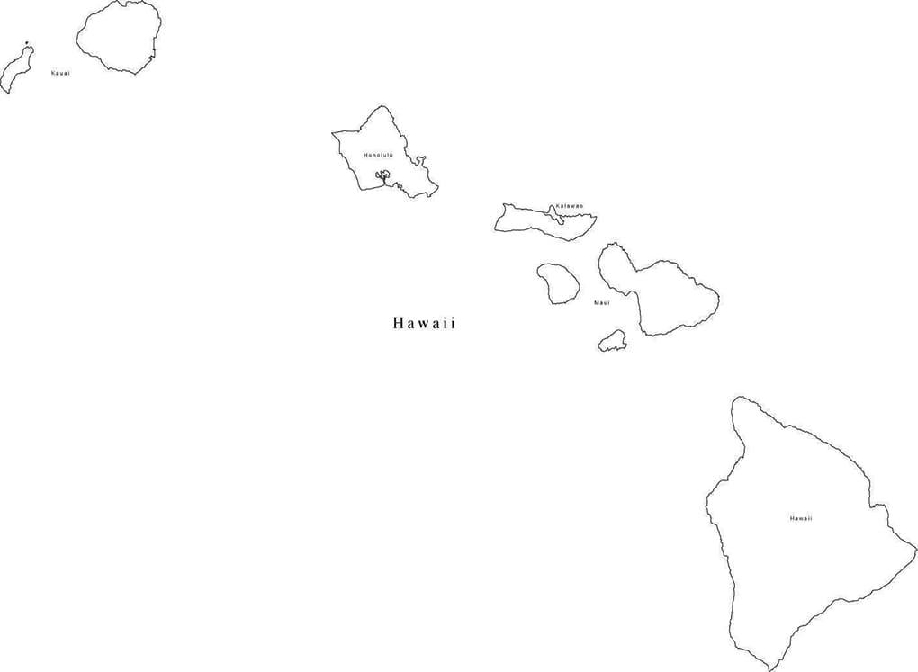 Printable Map Big Island Hawaii