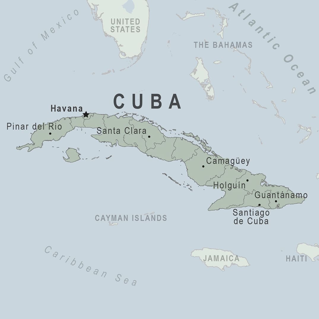 Printable Map Cuba