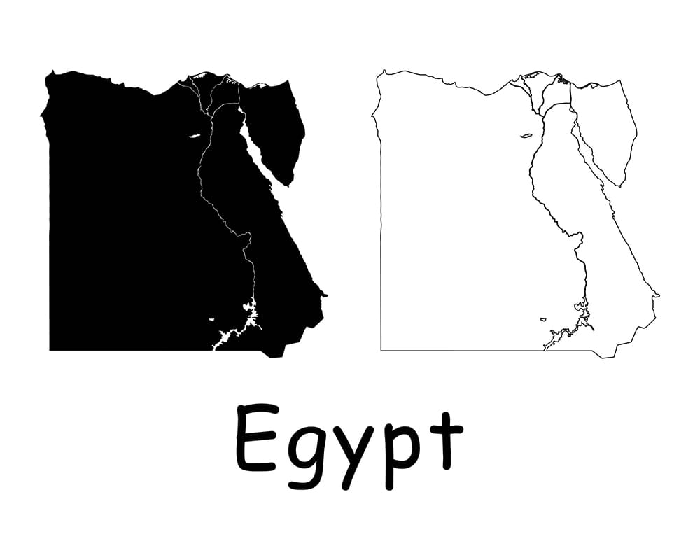 Printable Map Egypt