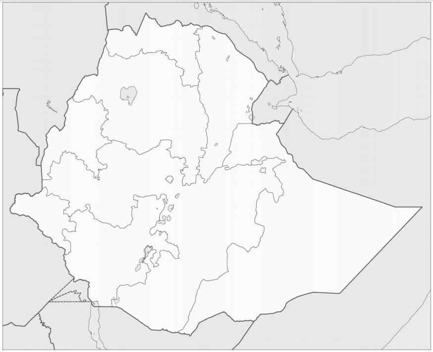 Printable Map Ethiopia