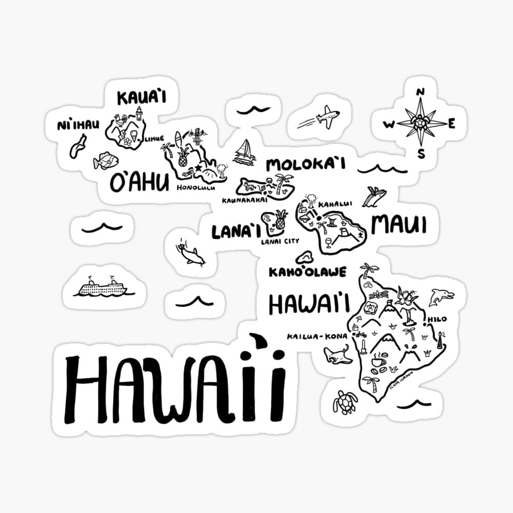 Printable Map Hawaii