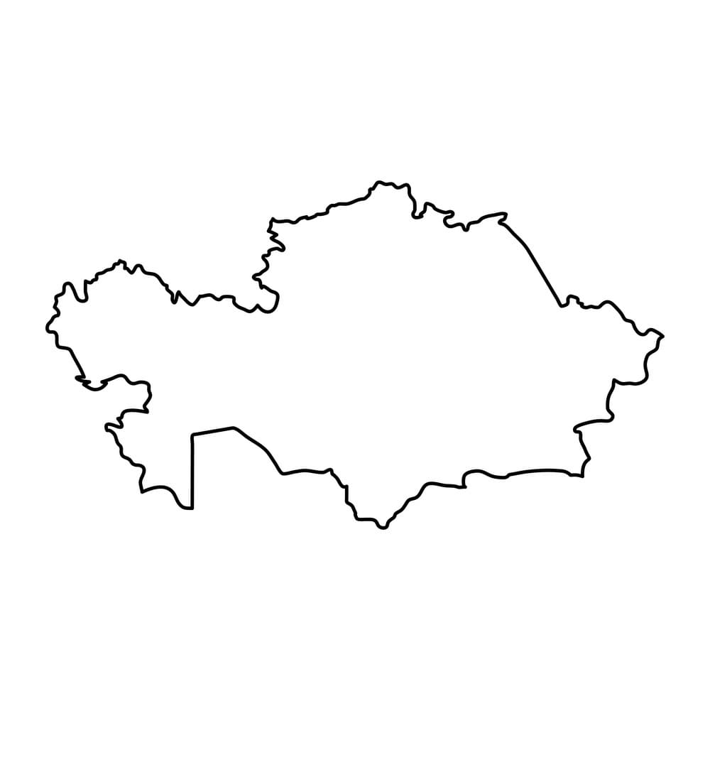 Printable Map Kazakhstan