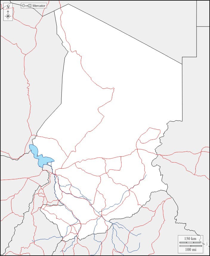 Printable Map Lake Chad