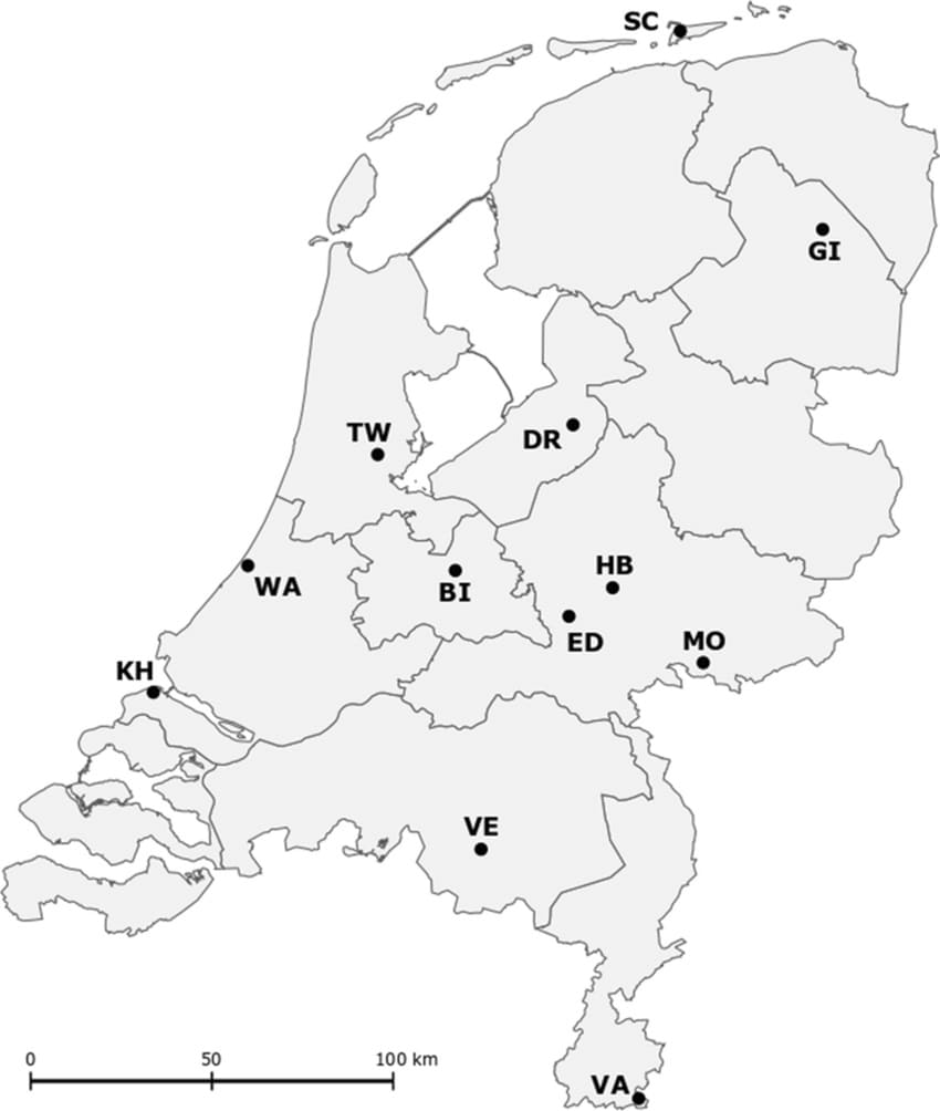 Printable Map Netherlands Capital