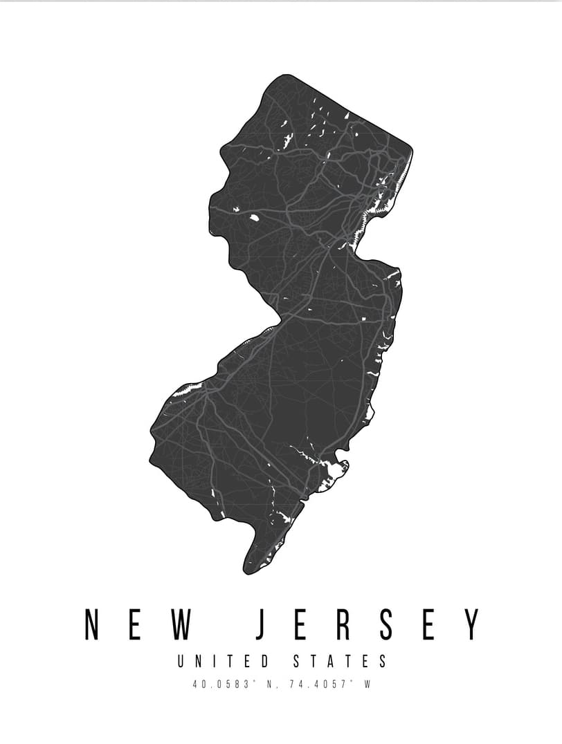 Printable Map New Jersey