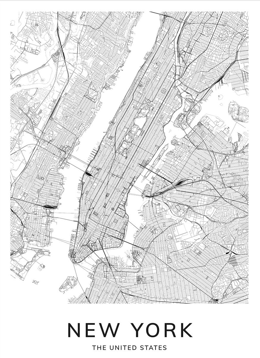 Printable Map New York