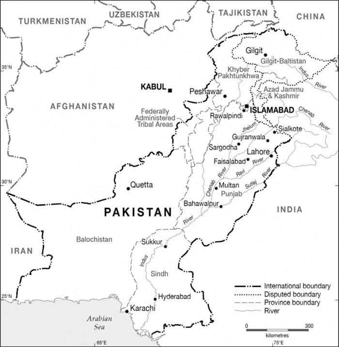 Printable Map Of Afghanistan And Pakistan