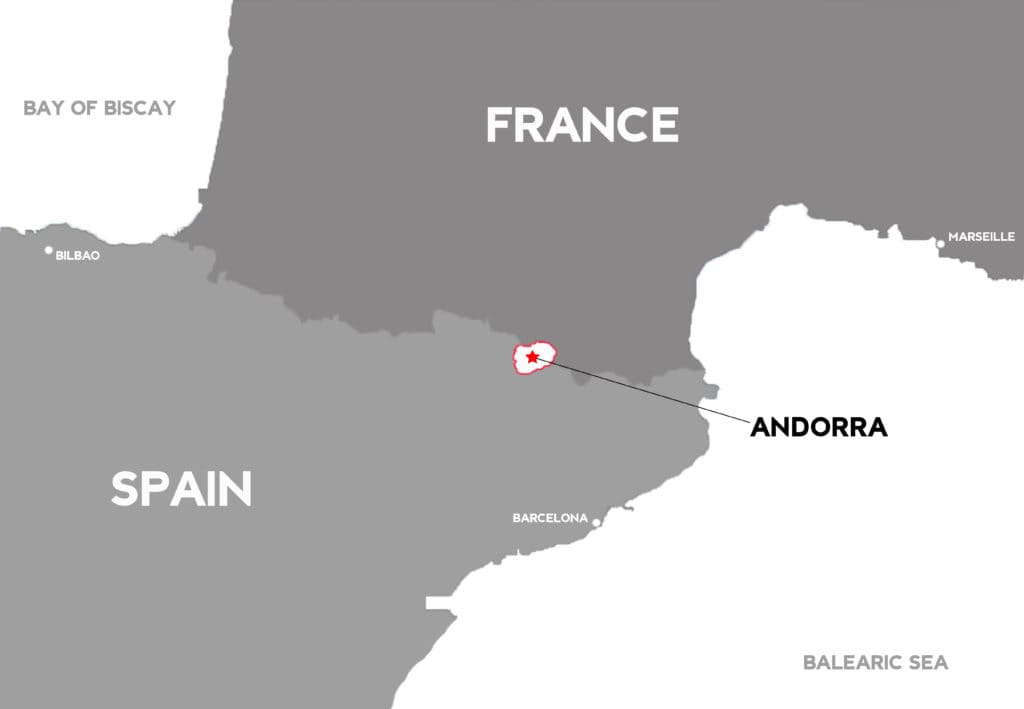 Printable Map Of Andorra And France