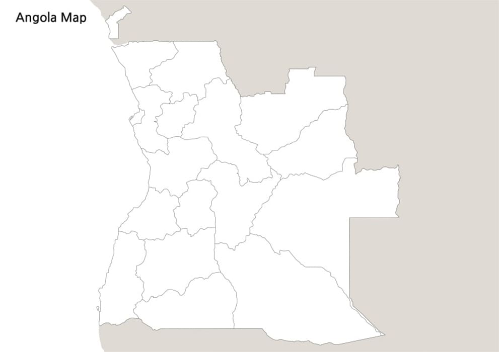 Printable Map Of Angola