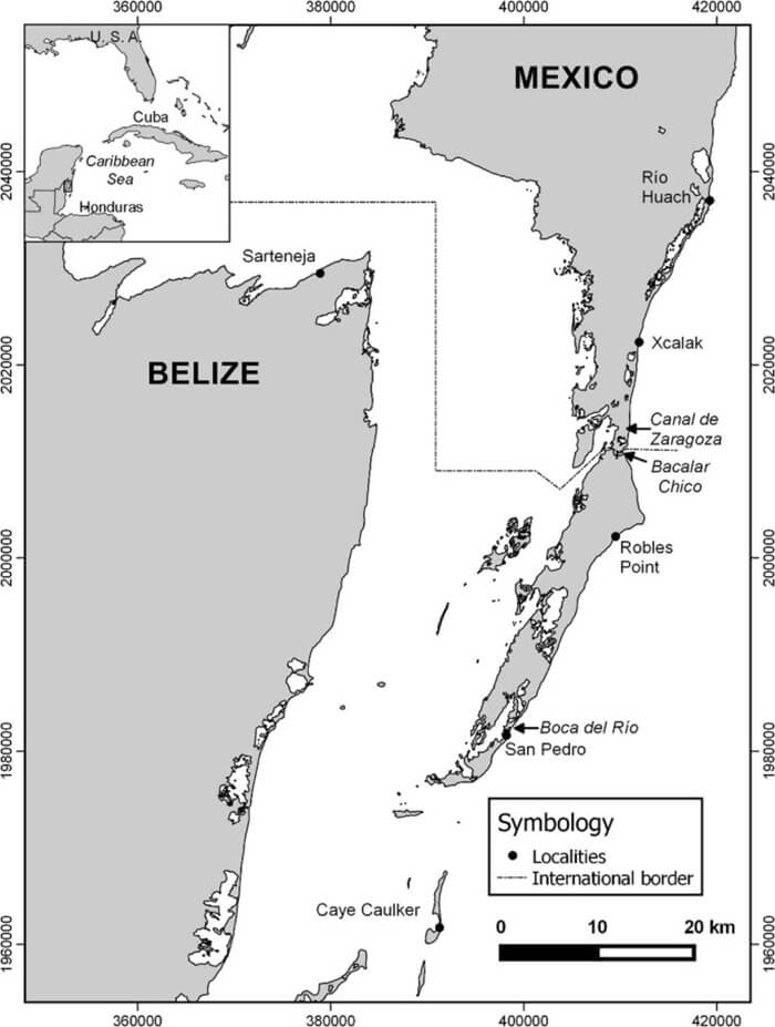 Printable Map Of Belize And Mexico