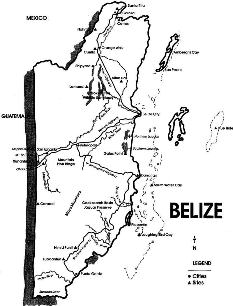 Printable Map Of Belize Islands