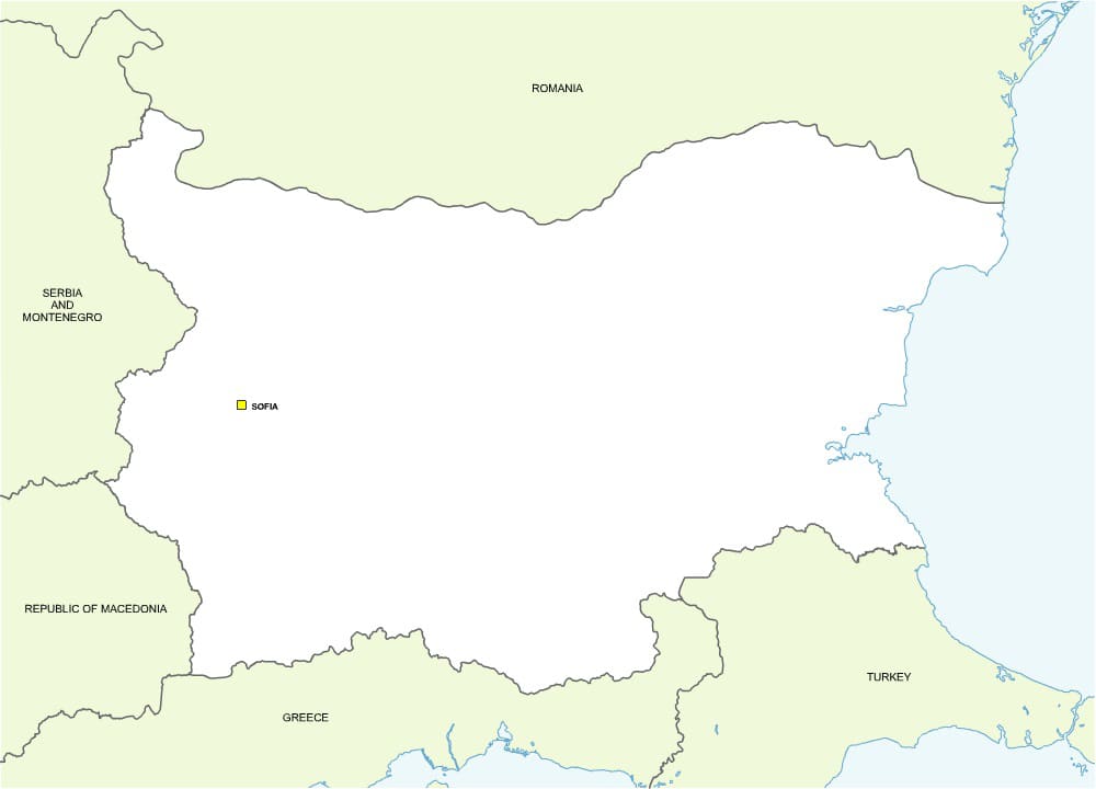 Printable Map Of Bulgaria And Surrounding Countries
