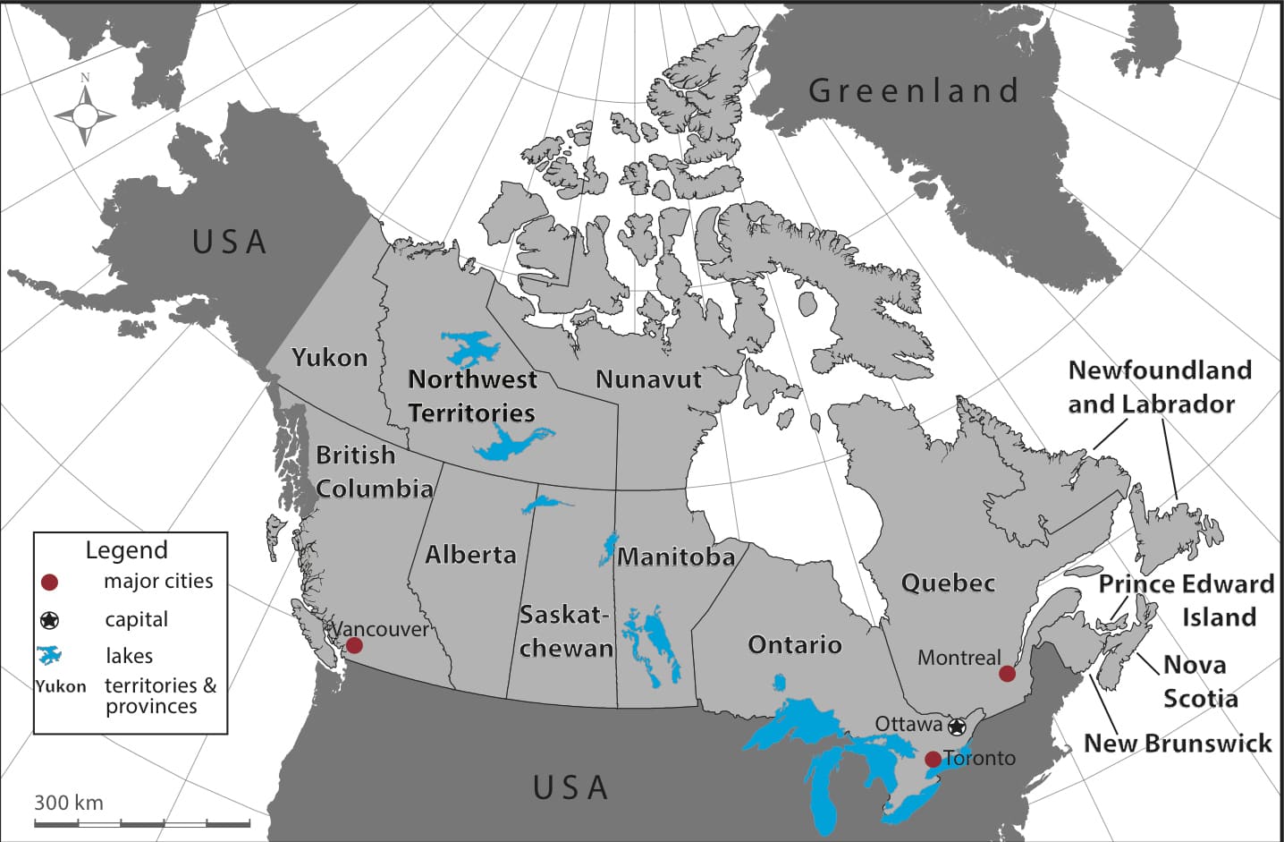 Printable Map Of Canada Provinces