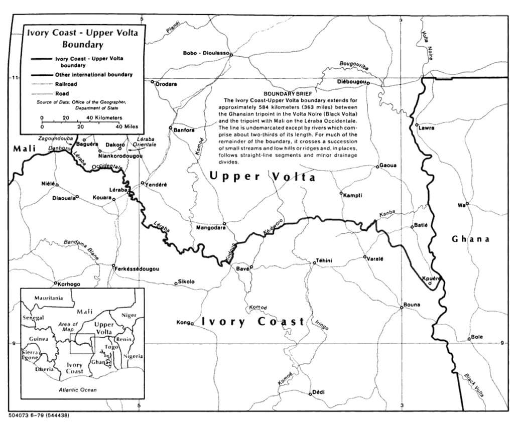 Printable Map Of Ivory Coast And Surrounding Countries
