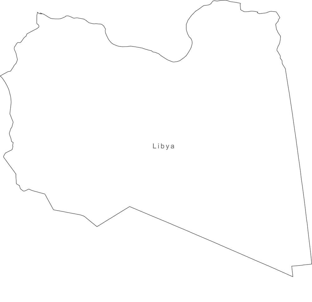Printable Map Of Libya