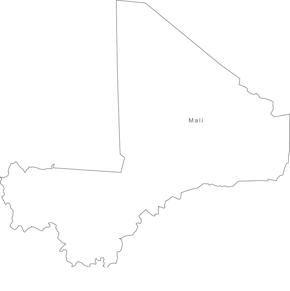 Printable Map Of Mali
