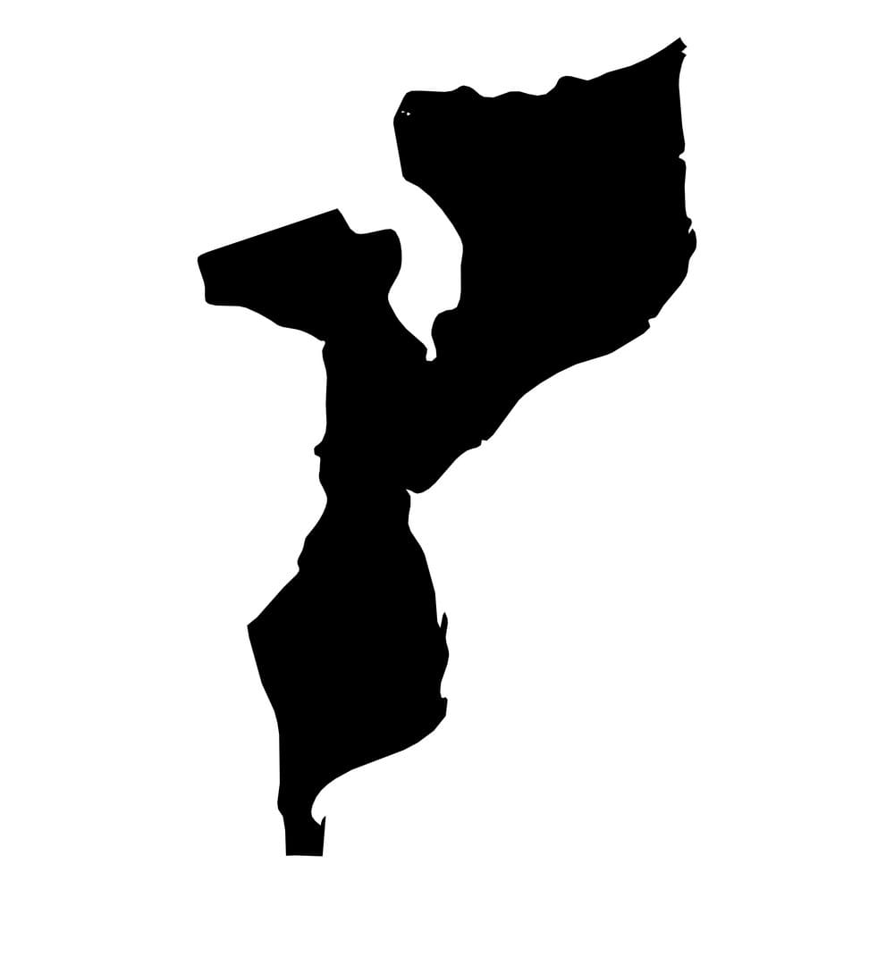 Printable Map Of Mozambique