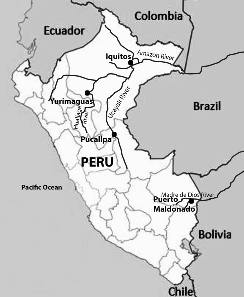 Printable Map Of Peru With Cities