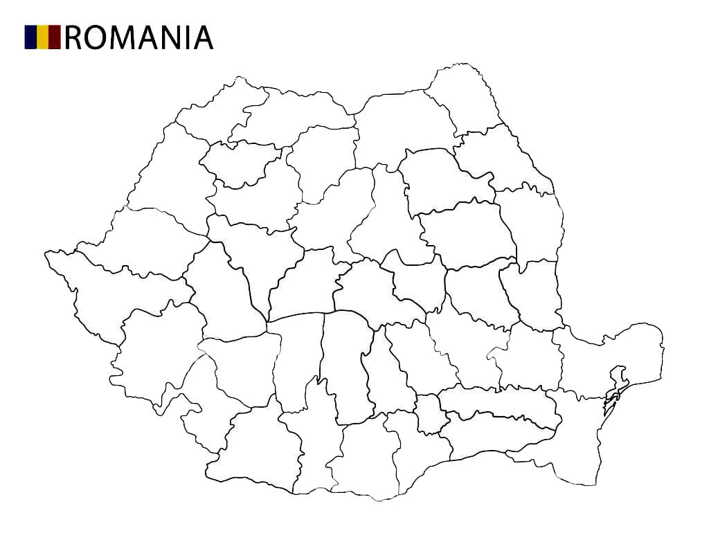 Printable Map Of Romanian