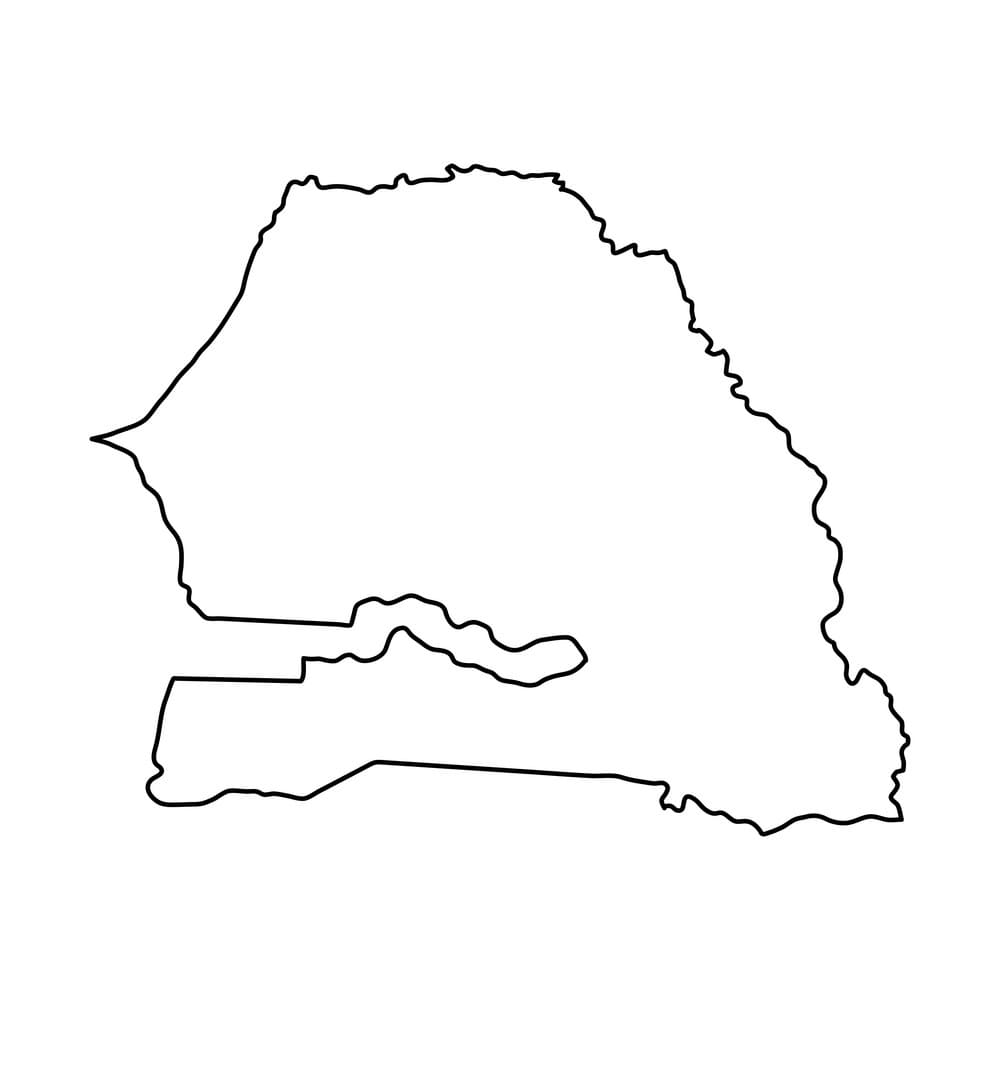Printable Map Of Senegal