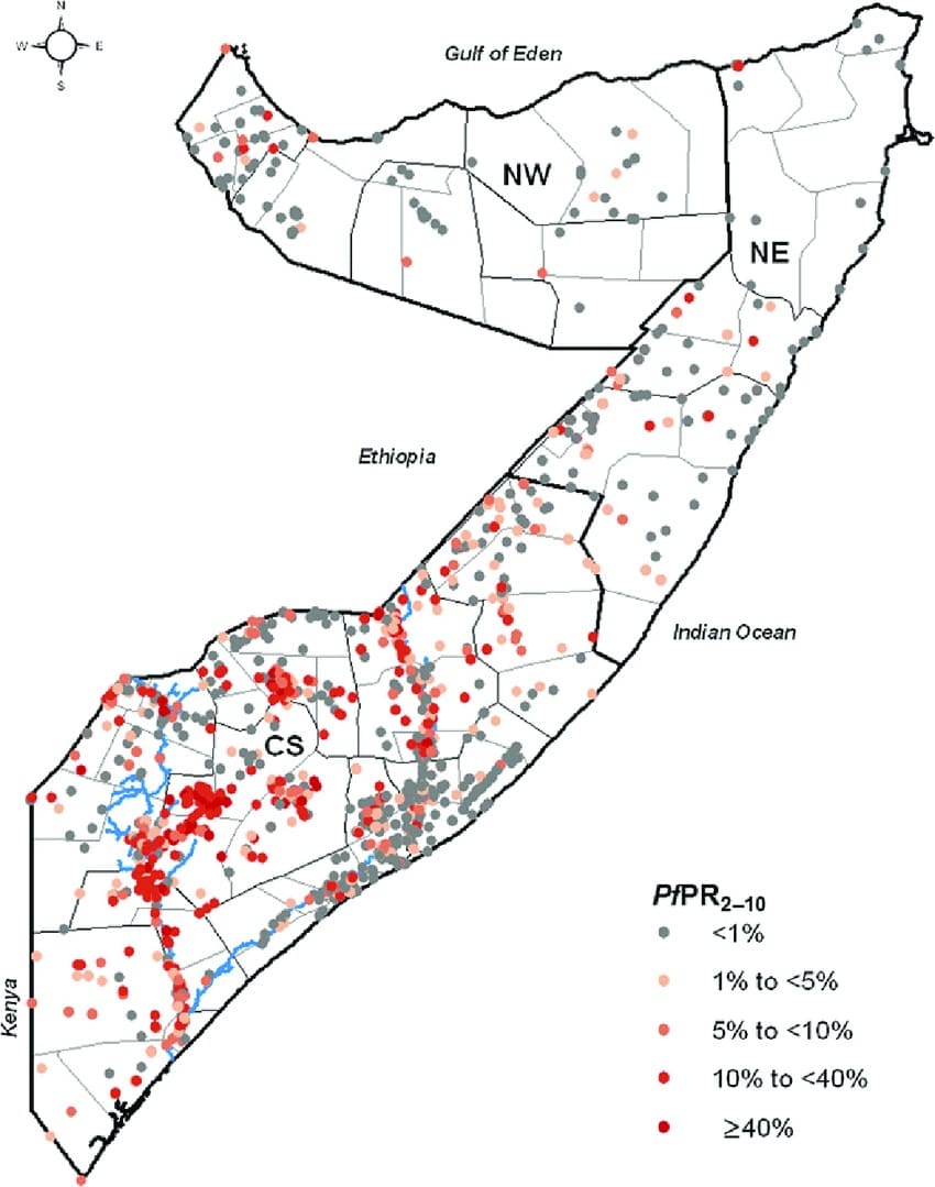 Printable Map Of Somalia Regions