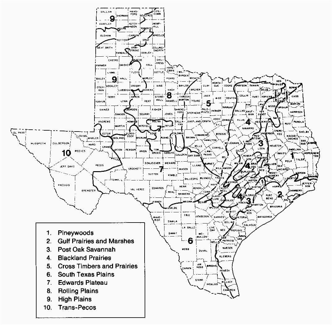 Printable Map Of Texas State