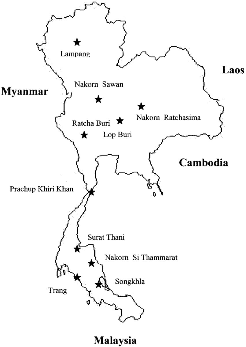 Printable Map Of Thailand Provinces