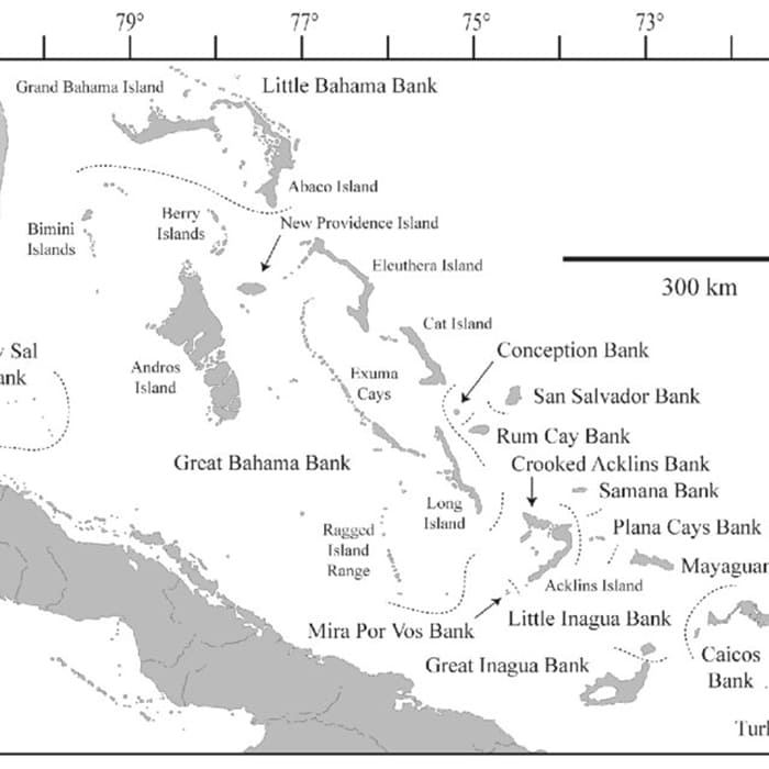 Printable Map Of The Bahamas Islands