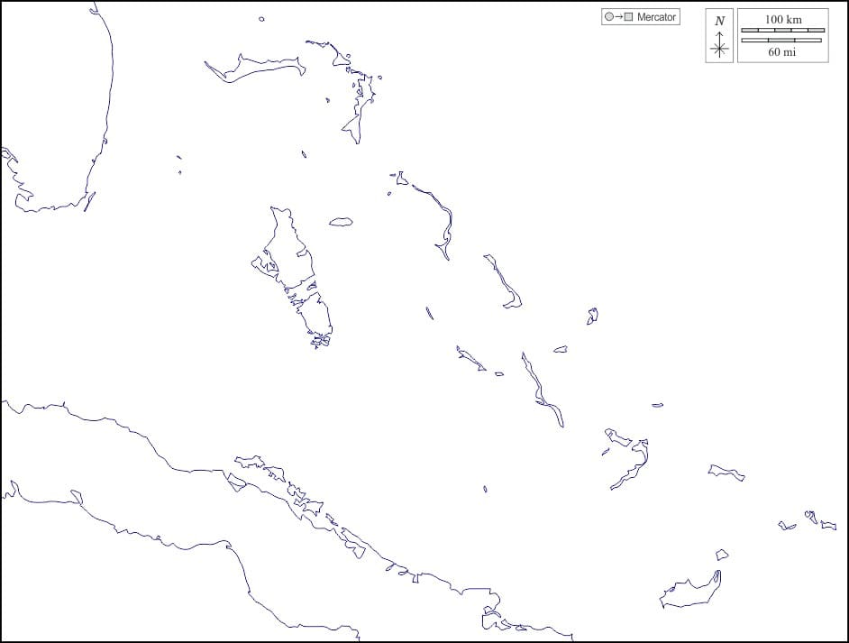 Printable Map Of The Bahamas