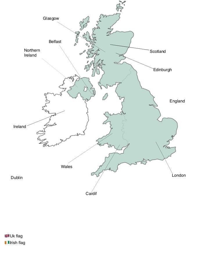 Printable Map Of The United Kingdom And Ireland